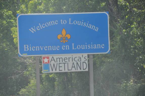 Chegando à Louisiana, no sul dos Estados Unidos
